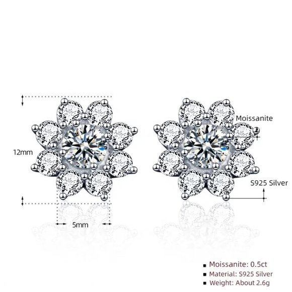 1ct. t.w. Diamond Flower Earrings - Picture 5 of 14
